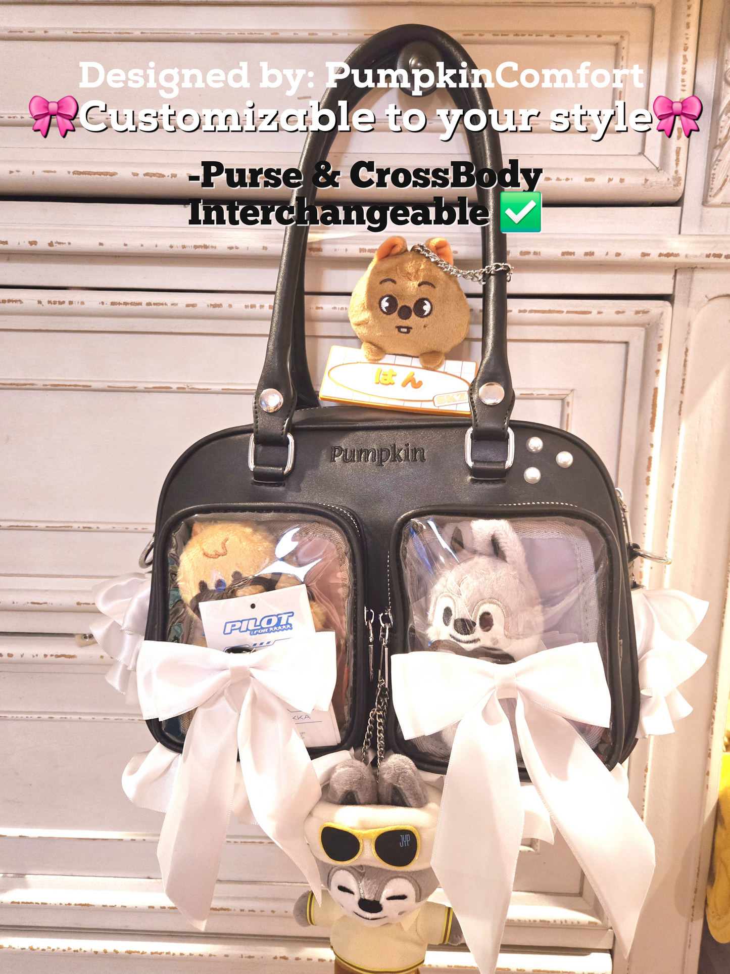 PumpkinLove 2-way Pin Bag