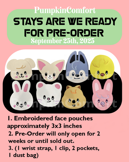 Embroidered Skz Coin/Card Pouches